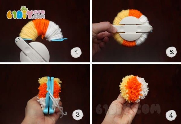 Autumn plush ball hanging decoration making