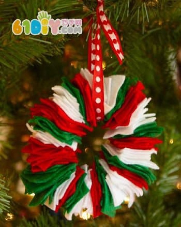 Christmas handmade childrens DIY non-woven Christmas wreath