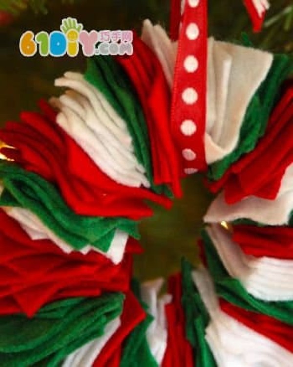 Christmas handmade childrens DIY non-woven Christmas wreath