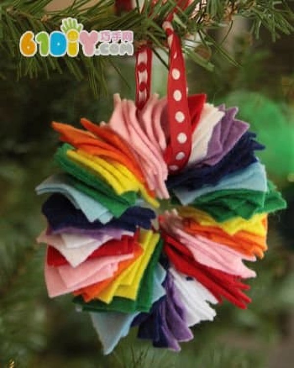 Christmas handmade childrens DIY non-woven Christmas wreath