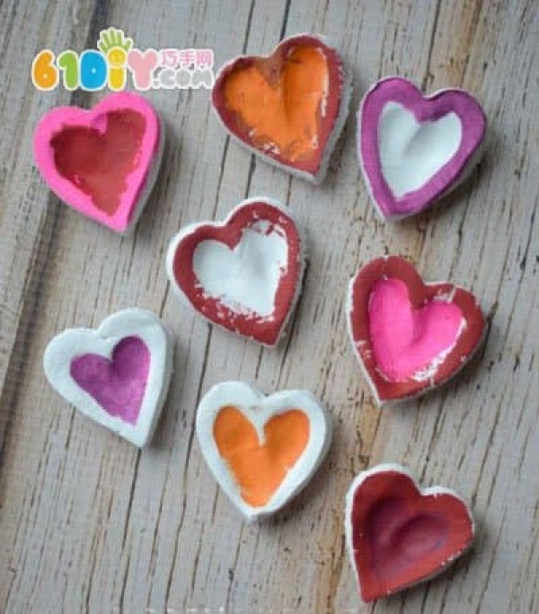 Mothers Day clay heart handmade