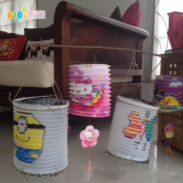 Mid-Autumn Festival handmade graffiti lanterns