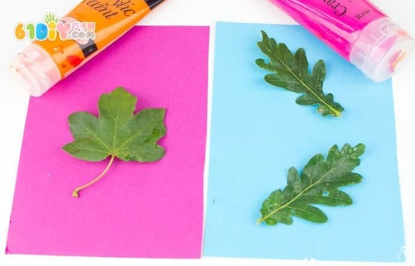 Autumn childrens crafts beautiful leaf prints