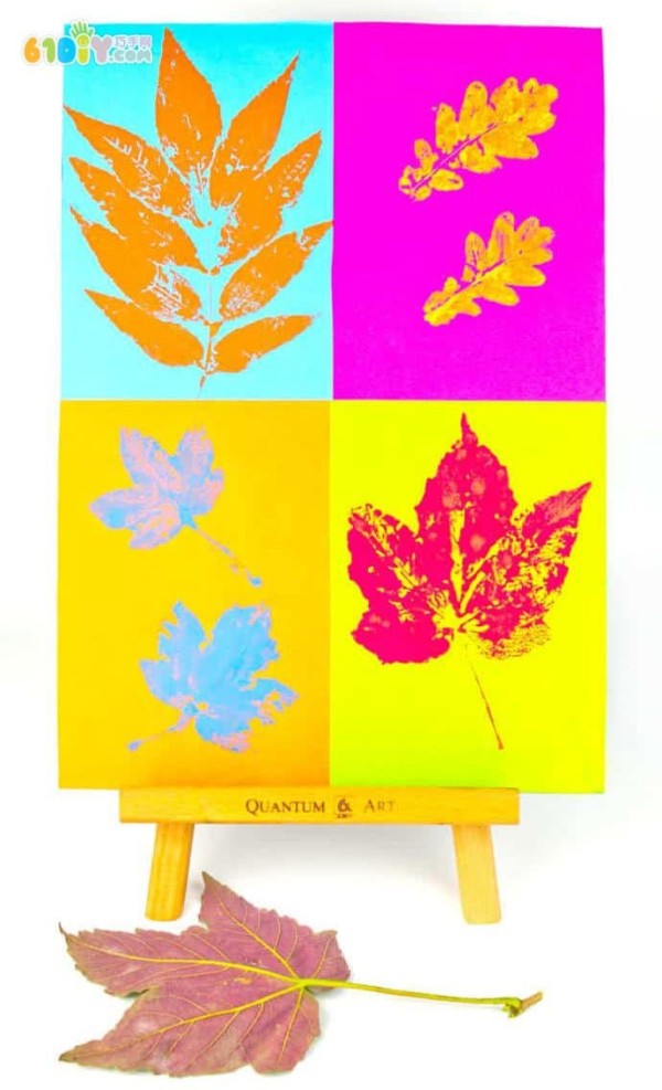 Autumn childrens crafts beautiful leaf prints