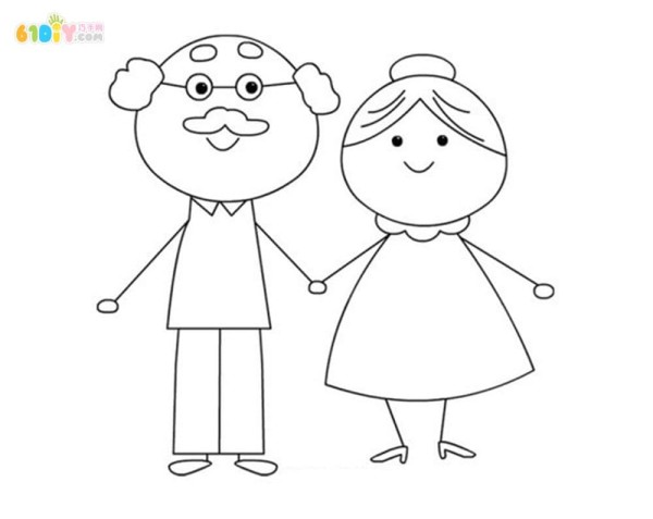 Double Ninth Festival grandparents coloring chart