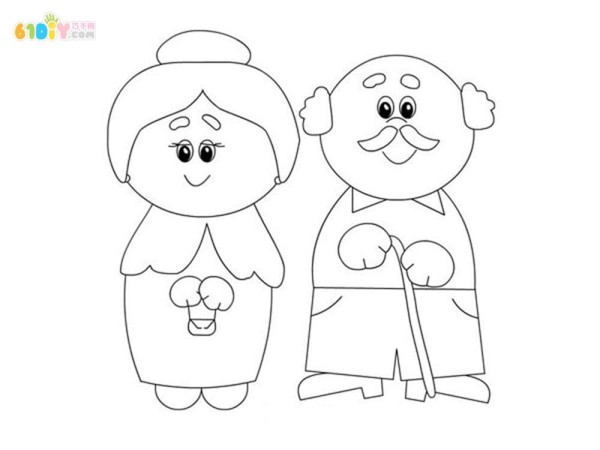 Double Ninth Festival grandparents coloring chart