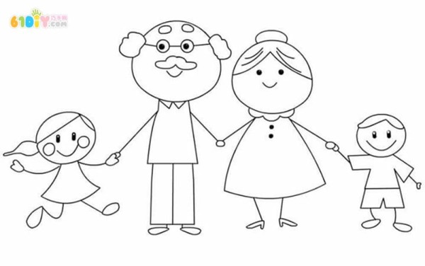 Double Ninth Festival grandparents coloring chart