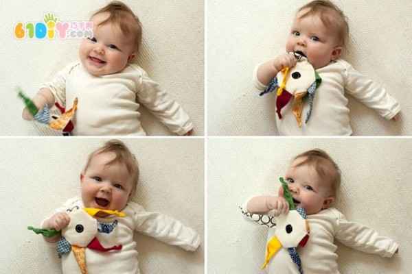 Homemade baby chewing toy sun