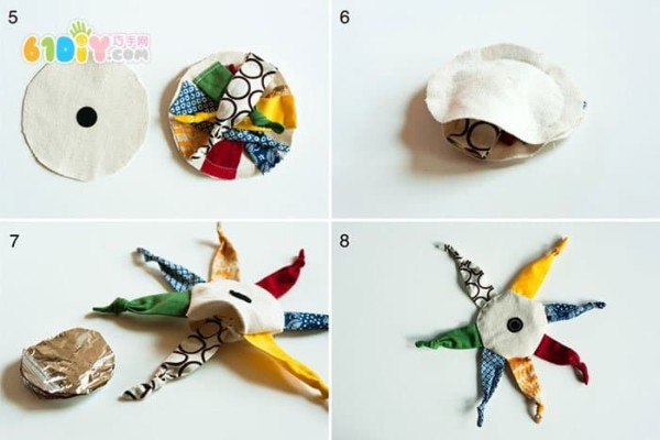 Homemade baby chewing toy sun