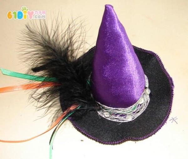 2 handmade Halloween pointed hats