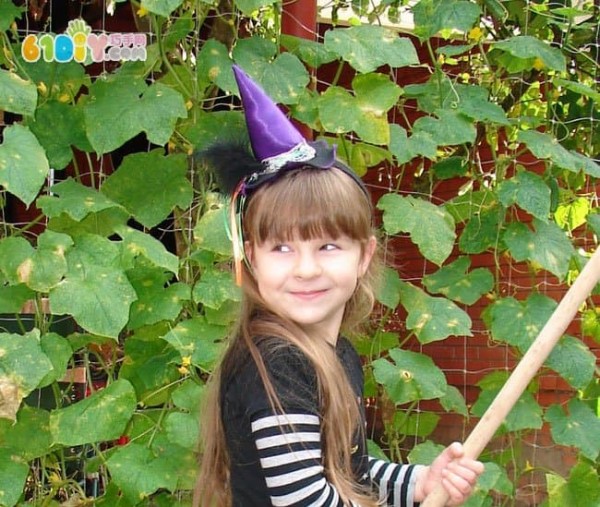 2 handmade Halloween pointed hats