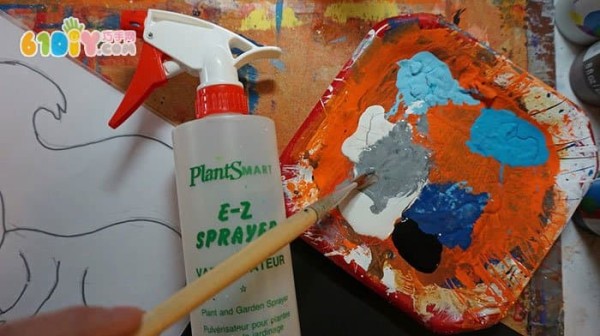 Childrens creative painting - squirrel