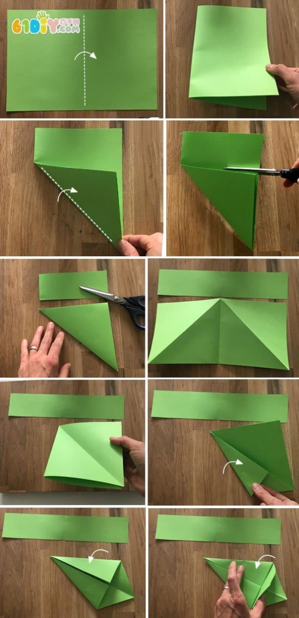 Origami Tutorial for Children - Christmas Tree