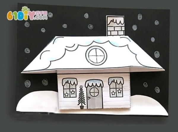 Childrens origami - winter igloo