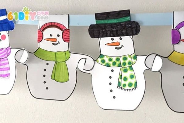 Handmade cute little snowman hanging ornaments