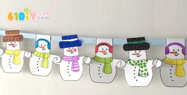 Handmade cute little snowman hanging ornaments