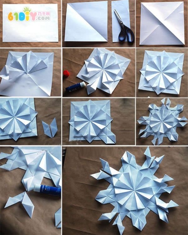 Simple and beautiful handmade paper art snowflakes