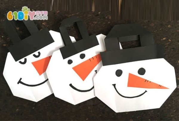 Snowman origami handmade