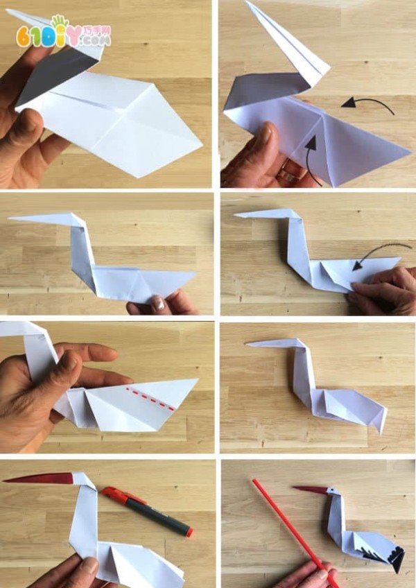 Childrens crafts stork origami