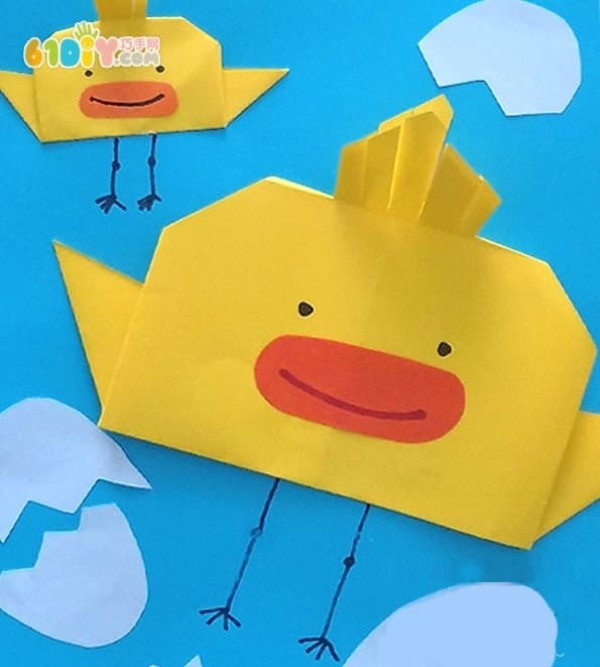 Childrens Paper Craft Cute Chicken Origami Stickers