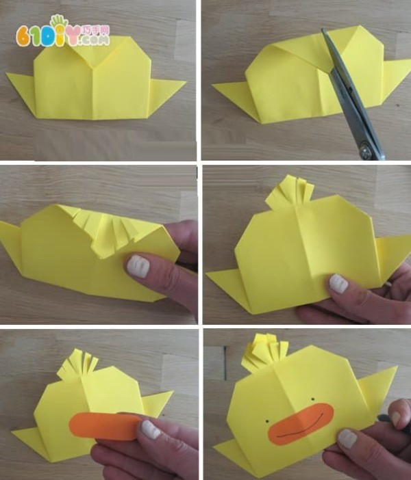 Childrens Paper Craft Cute Chicken Origami Stickers