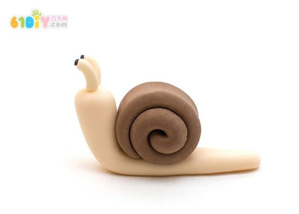 Childrens clay making cute little snail