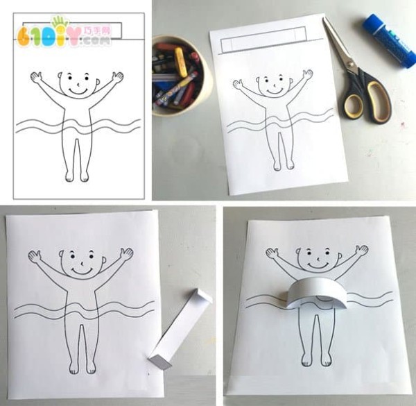 Childrens summer crafts I like swimming