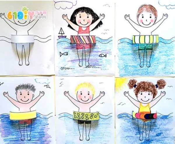 Childrens summer crafts I like swimming