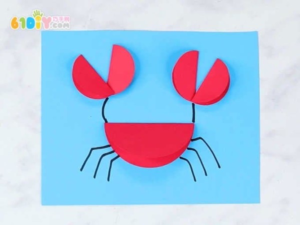 Round handmade stickers to make big crabs