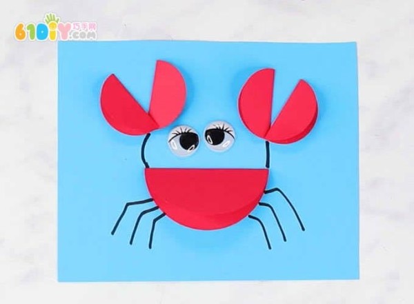 Round handmade stickers to make big crabs