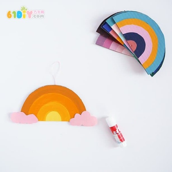 Handmade rainbow cloud hanging ornaments