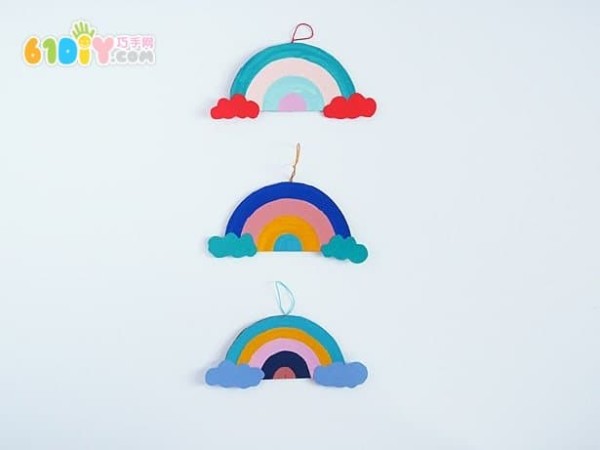 Handmade rainbow cloud hanging ornaments