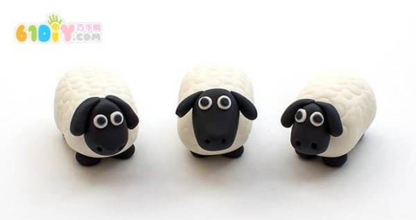 Clay little sheep handmade