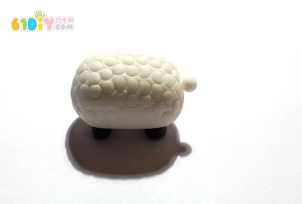 Clay little sheep handmade