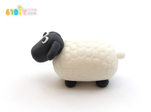 Clay little sheep handmade