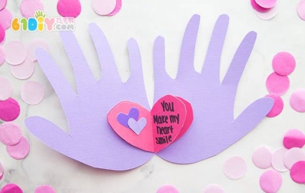 Childrens handmade Teachers Day handprint cards