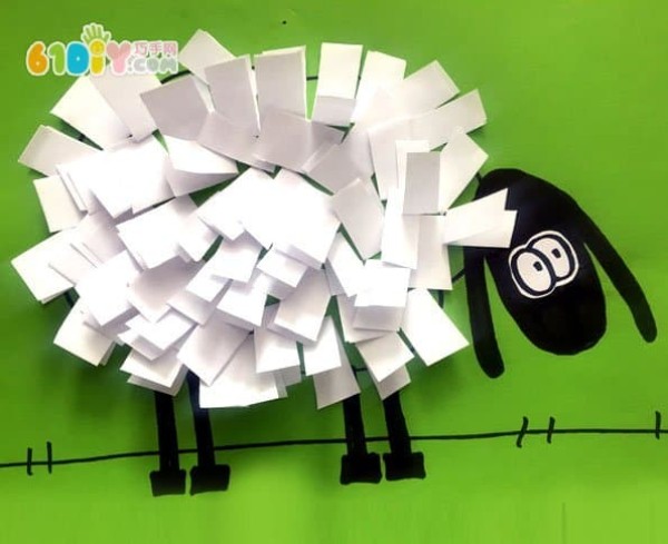 Small spring production for children Cute little sheep