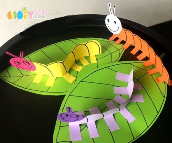 Kindergarten Spring Crafts Three-dimensional Caterpillar