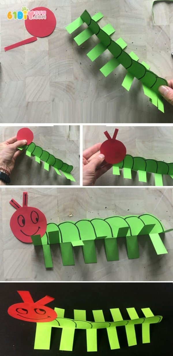 Kindergarten Spring Crafts Three-dimensional Caterpillar