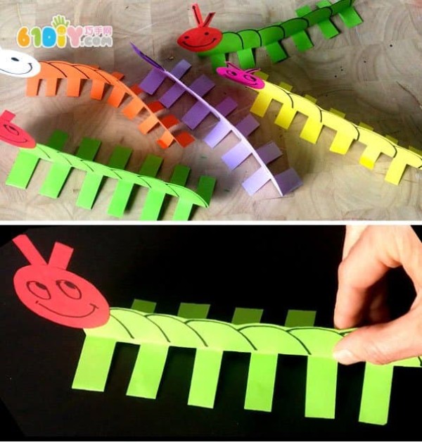 Kindergarten Spring Crafts Three-dimensional Caterpillar