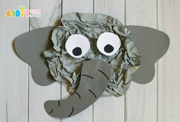 Kindergarten handmade elephant paper stickers