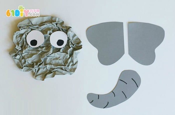 Kindergarten handmade elephant paper stickers