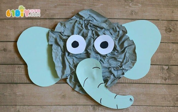 Kindergarten handmade elephant paper stickers