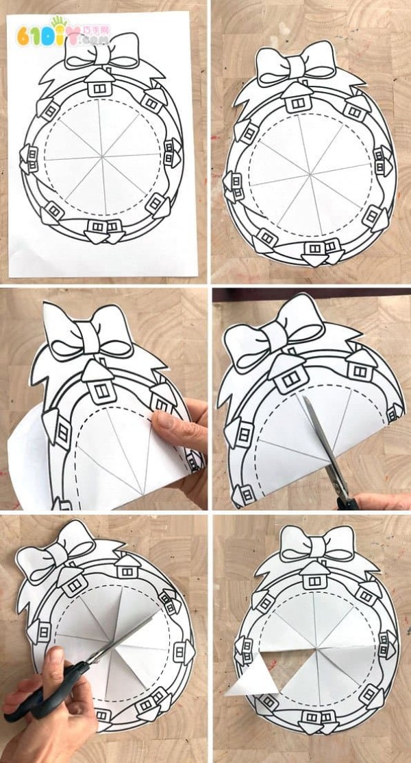 Toddlers make simple and beautiful Christmas wreaths