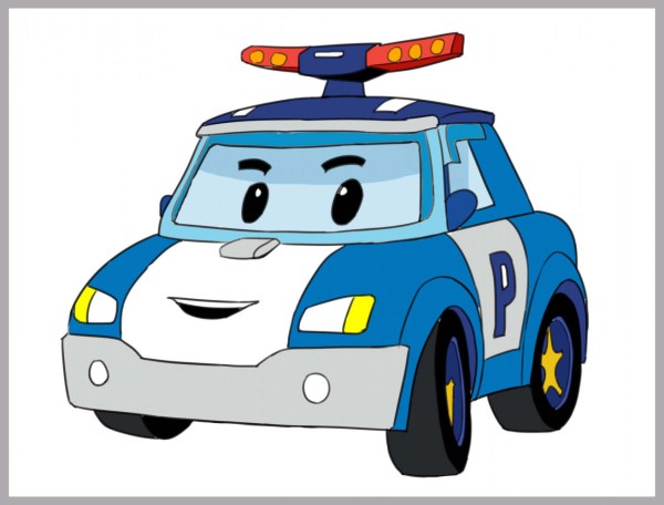 Police car simple drawing