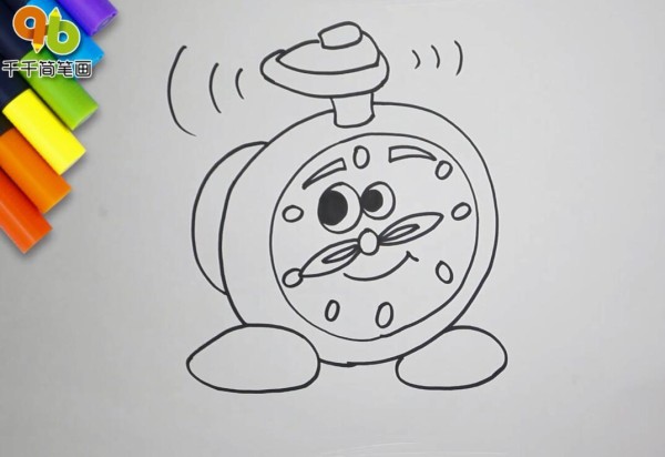 Early alarm clock simple drawing