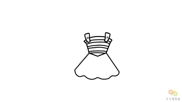 Simple drawing of skirt, beautiful dance skirt that girls like