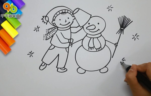 Simple drawing of snowman