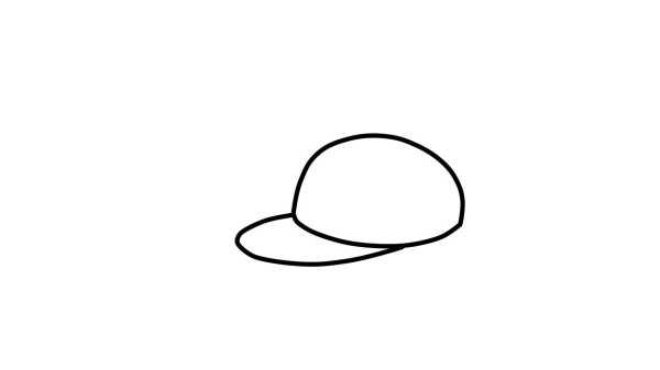 Simple drawing of childrens hat