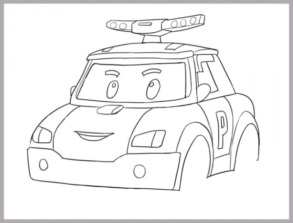 Police car simple drawing